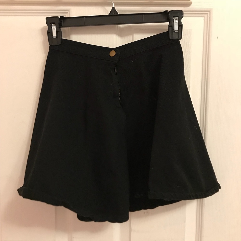 American Apparel Black Denim Circle Skirt